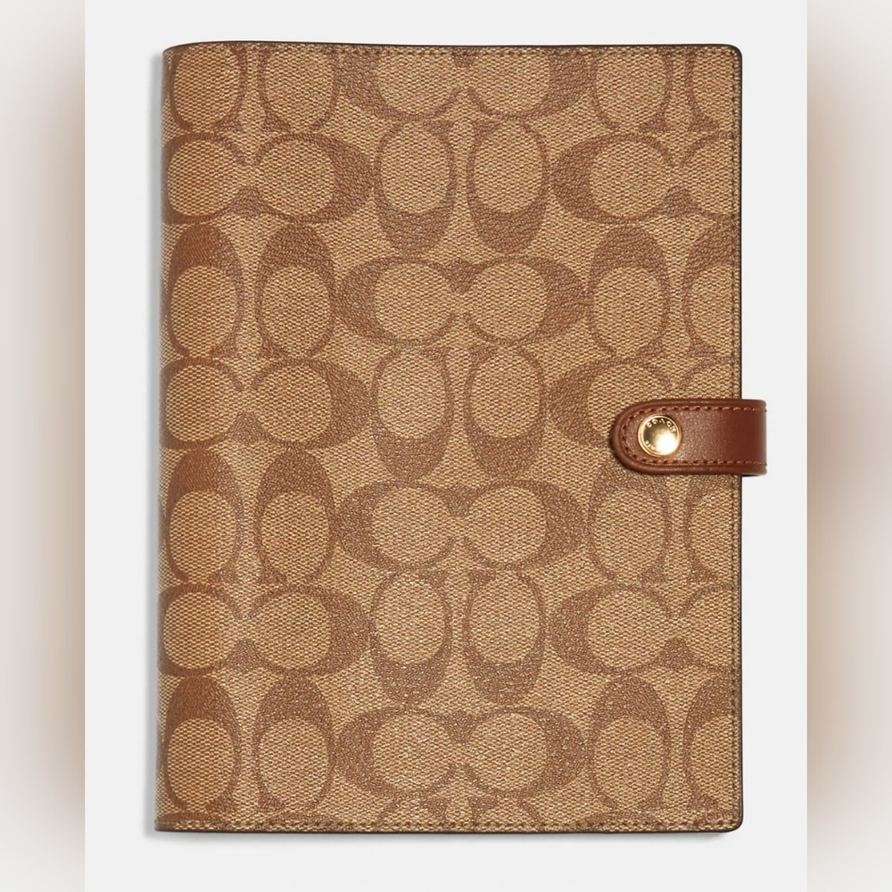 Brand New Coach Notebook in Signature Canvas